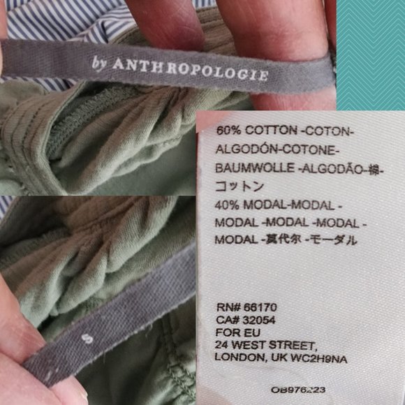 by Anthropologie Pastel Green Square Neck Ruched Tee - Picture 5 of 5